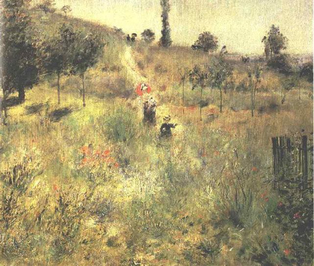 Pierre Auguste Renoir Path Climbing Through Long Grass